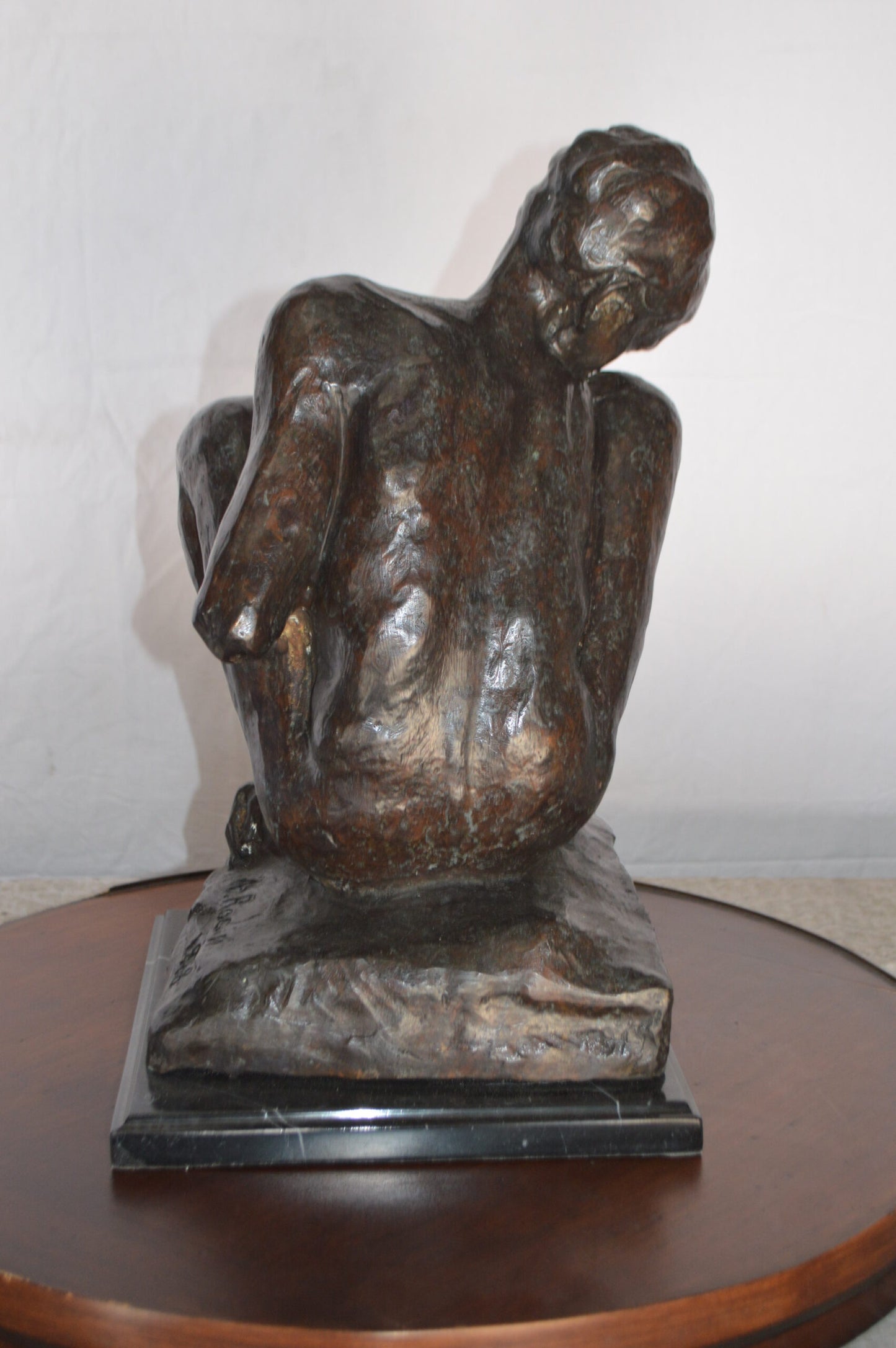 Crouching Woman Rodin Replica  Bronze Statue  -  Size: 11"L x 16"W x 18"H.