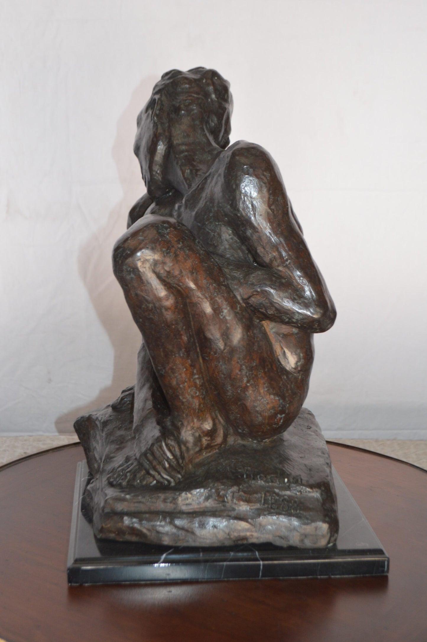 Crouching Woman Rodin Replica  Bronze Statue  -  Size: 11"L x 16"W x 18"H.