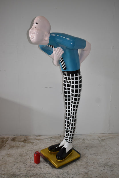 Life Size Male Butler, host statue Made of Resin Size: 15" x 26" x 58"H