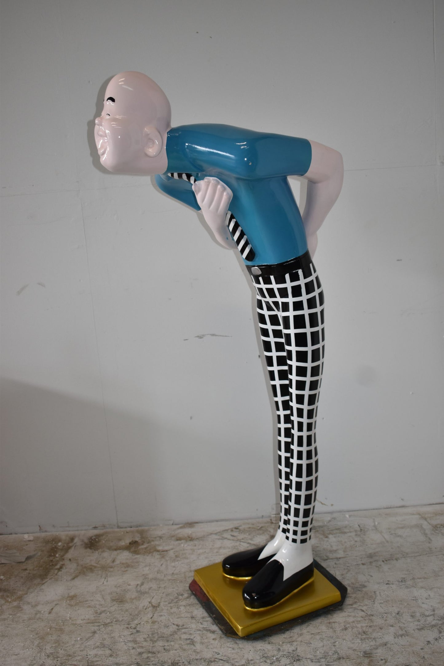 Life Size Male Butler, host statue Made of Resin Size: 15" x 26" x 58"H
