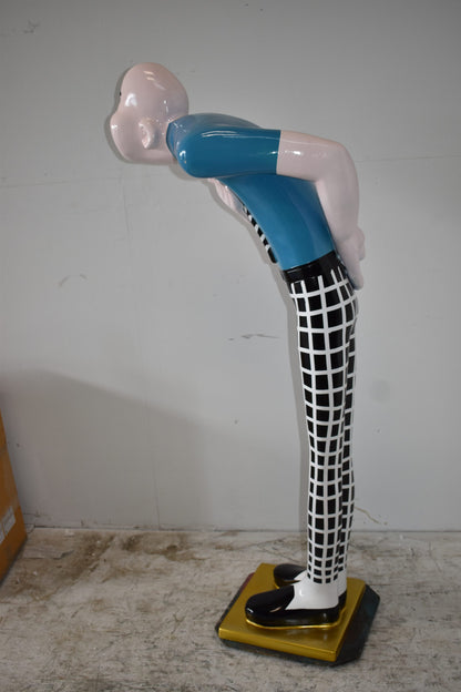 Life Size Male Butler, host statue Made of Resin Size: 15" x 26" x 58"H