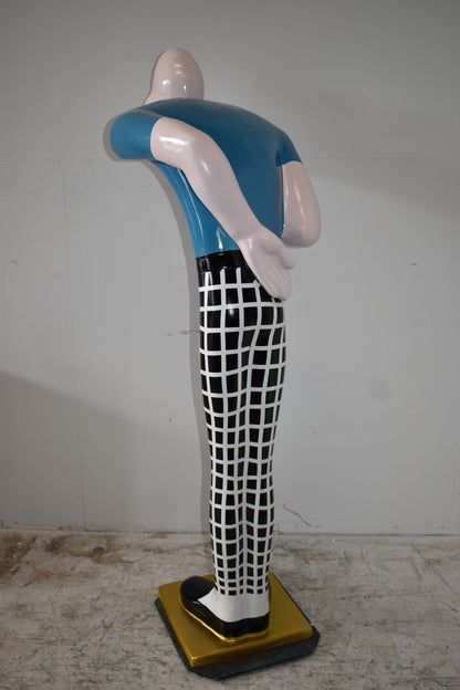 Life Size Male Butler, host statue Made of Resin Size: 15" x 26" x 58"H