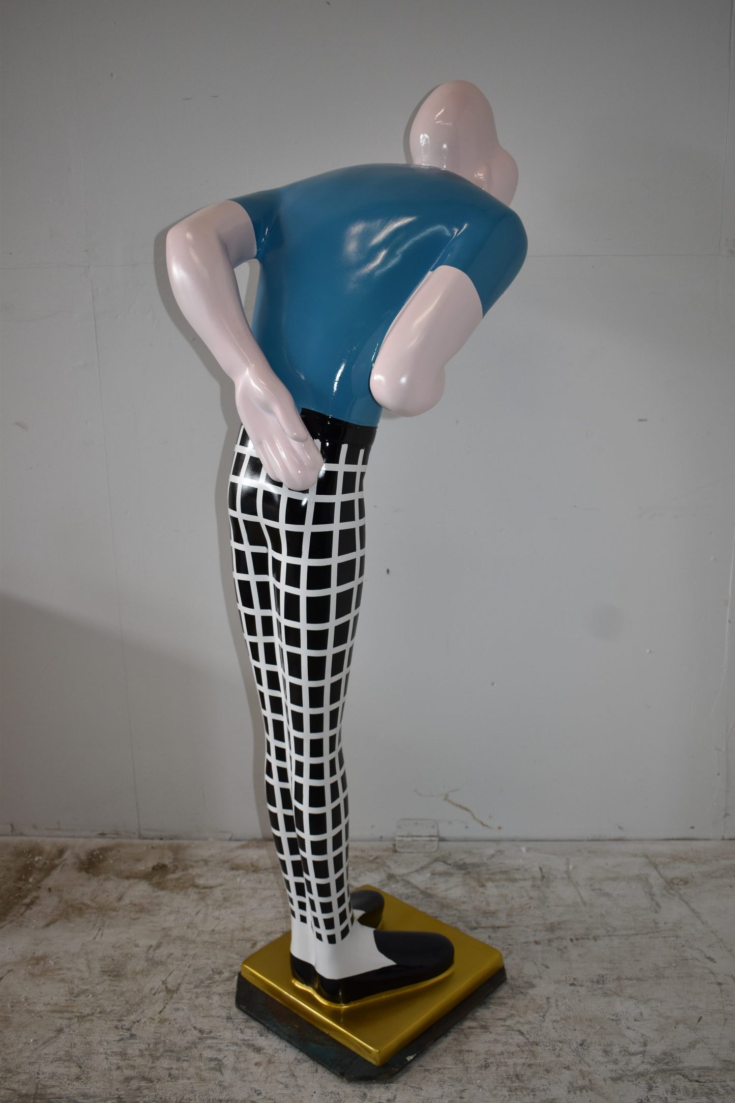 Life Size Male Butler, host statue Made of Resin Size: 15" x 26" x 58"H