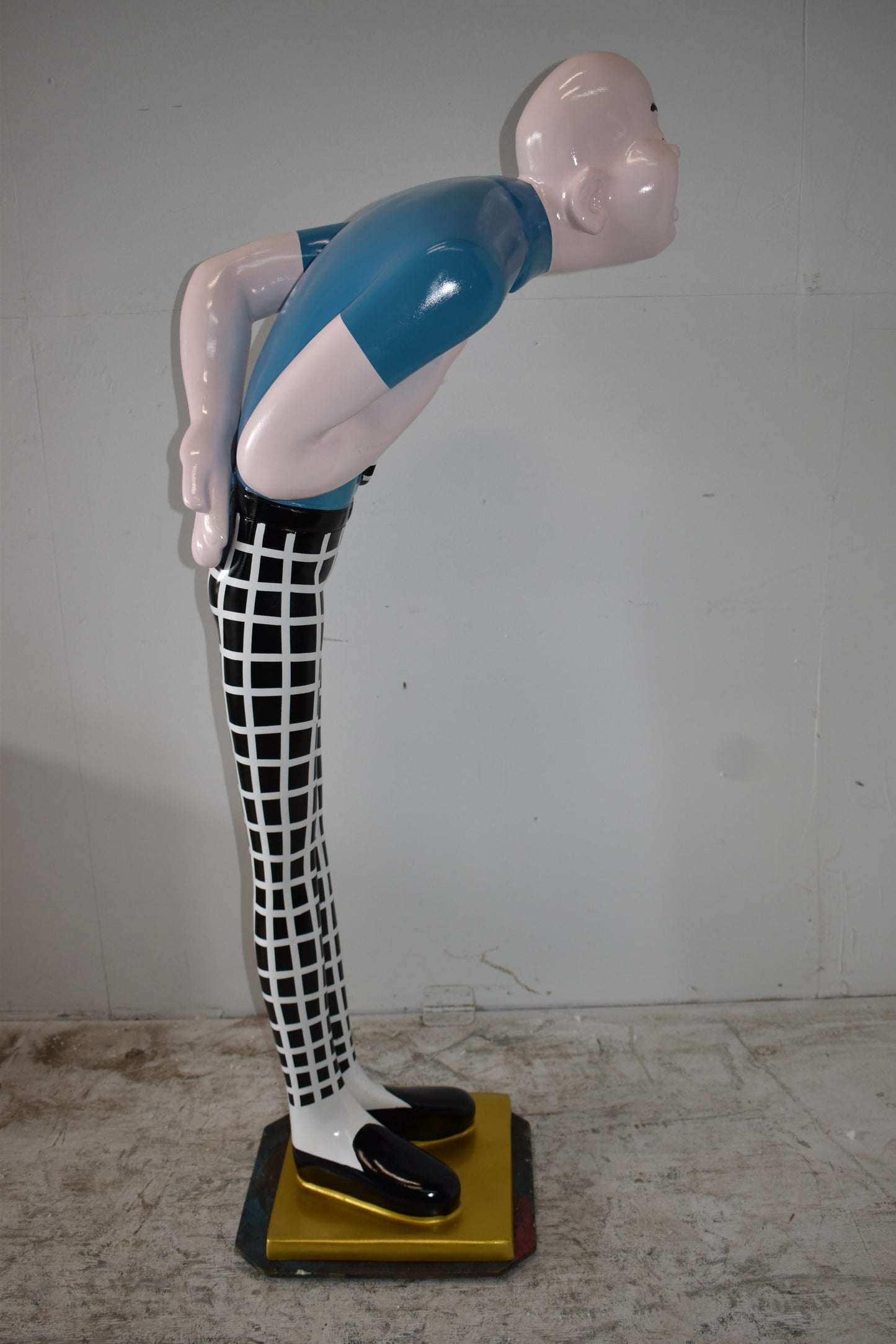 Life Size Male Butler, host statue Made of Resin Size: 15" x 26" x 58"H