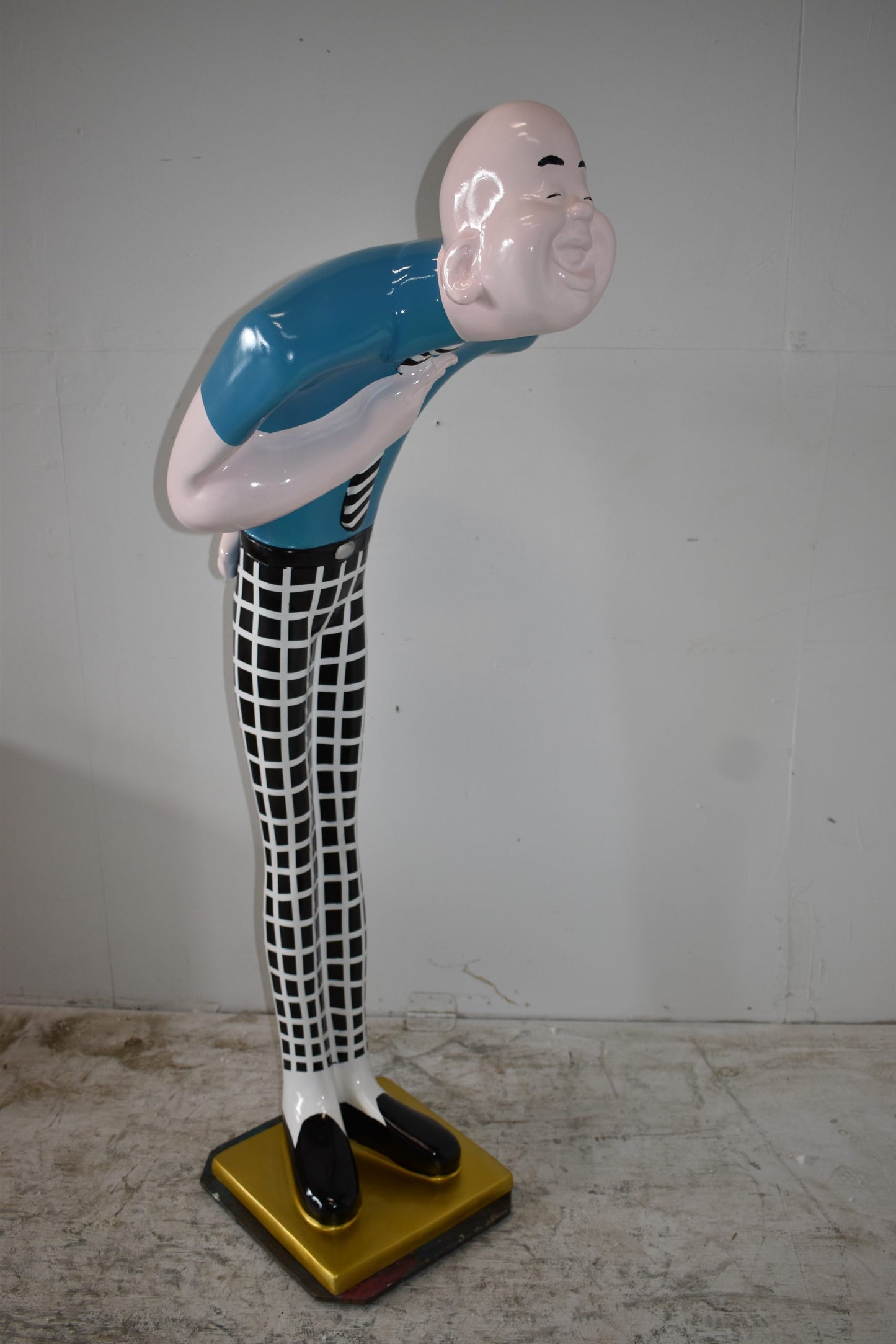 Life Size Male Butler, host statue Made of Resin Size: 15" x 26" x 58"H