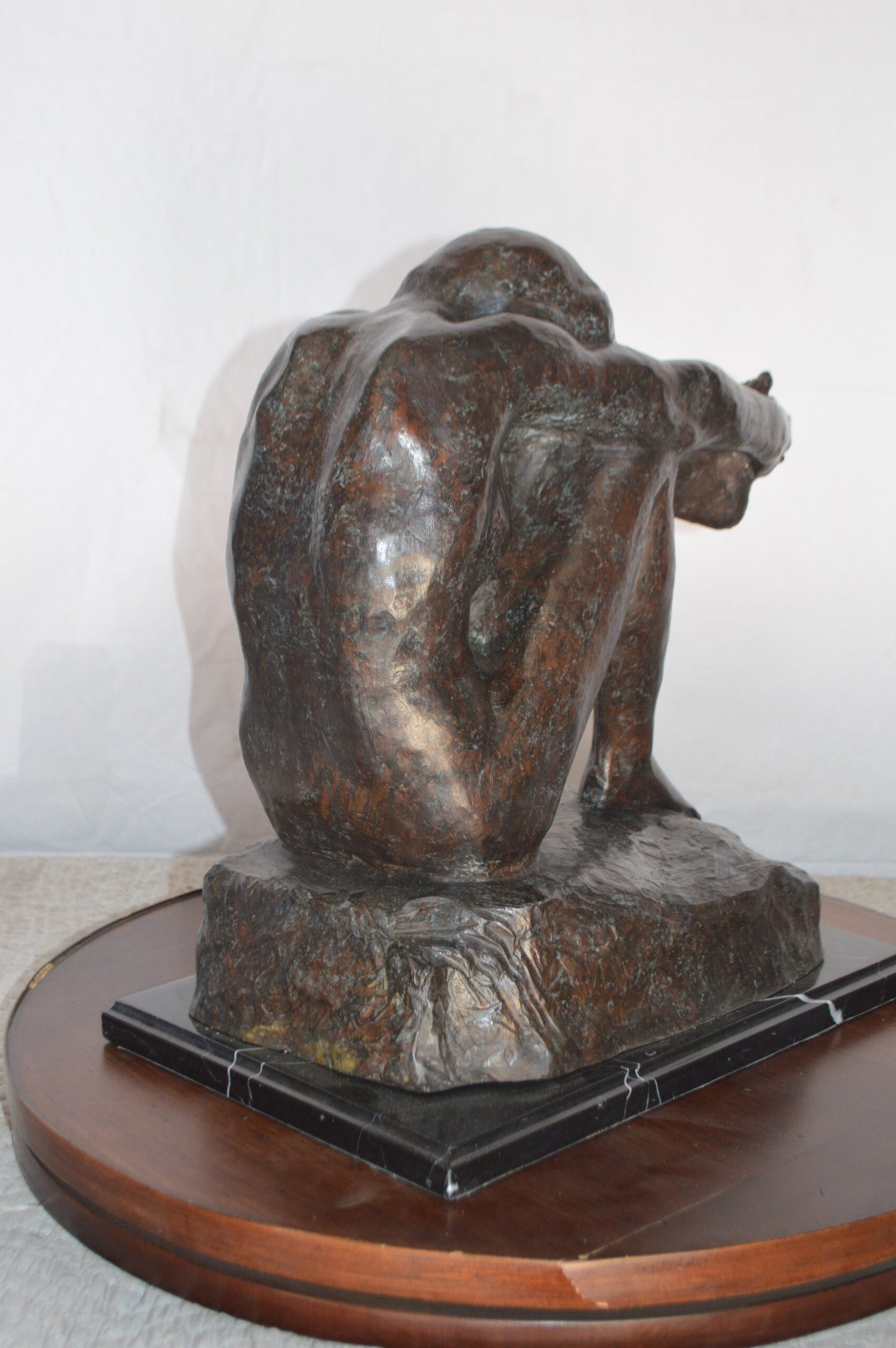The Despair Rodin Replica Bronze Statue -  Size: 12"L x 11"W x 19"H.