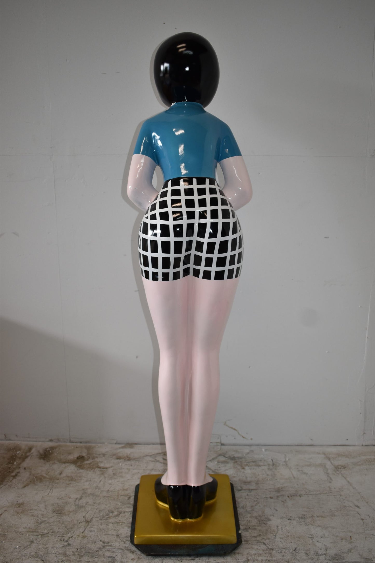 Life Size Female Butler, hostess statue Made of Resin  15" x 20" x 63"H