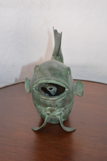 Fish Fountain Medium size Bronze Statue -  Size: 13"L x 7"W x 9"H.