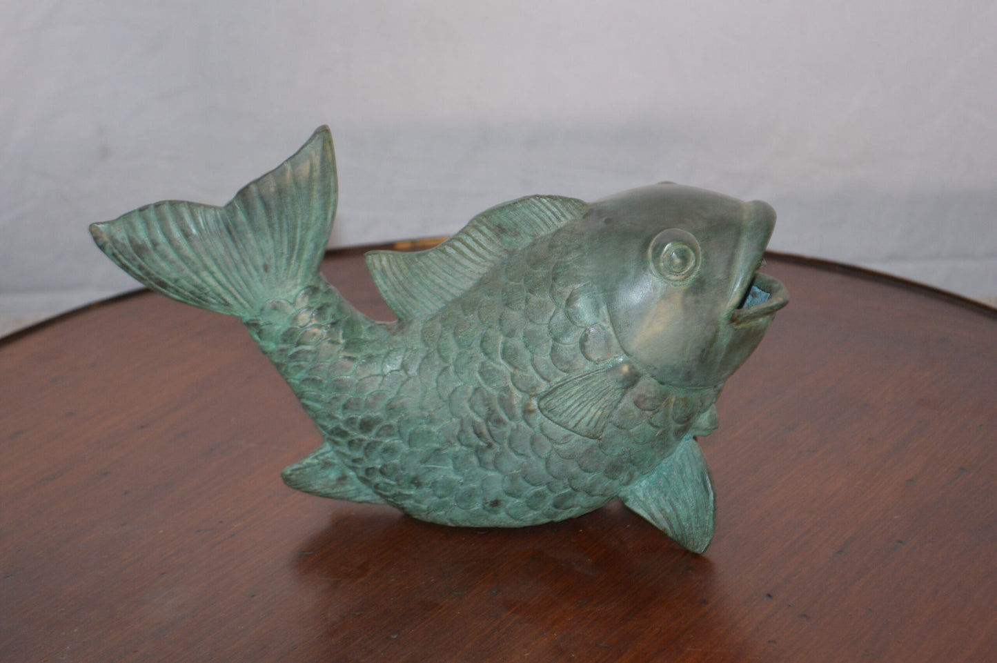 Fish Fountain Small size Bronze Statue -  Size: 4"L x 10"W x 7"H.