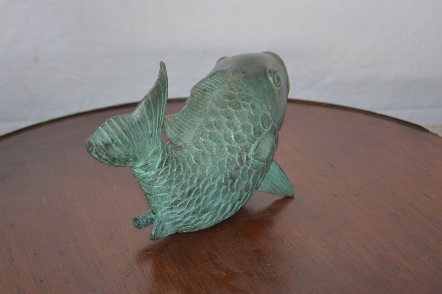 Fish Fountain Small size Bronze Statue -  Size: 4"L x 10"W x 7"H.