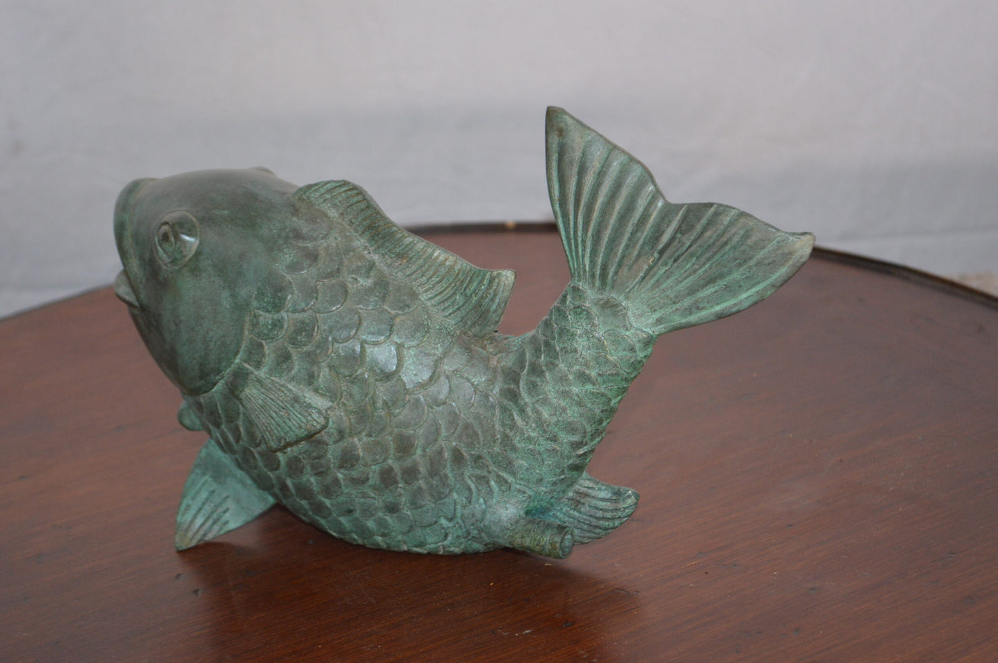 Fish Fountain Small size Bronze Statue -  Size: 4"L x 10"W x 7"H.