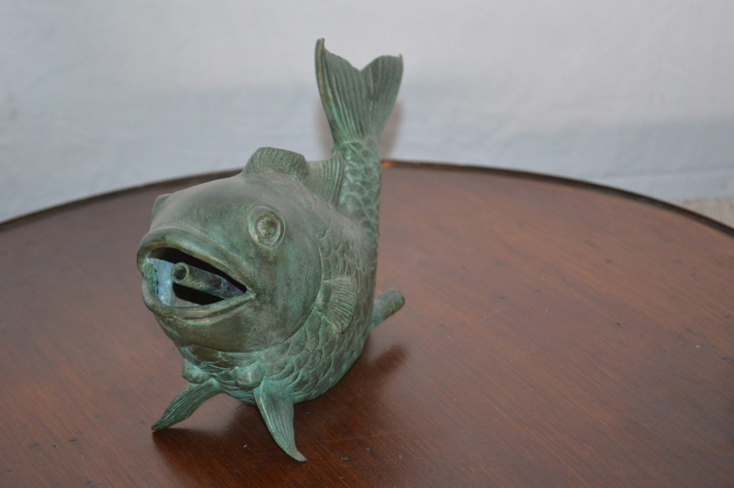 Fish Fountain Small size Bronze Statue -  Size: 4"L x 10"W x 7"H.