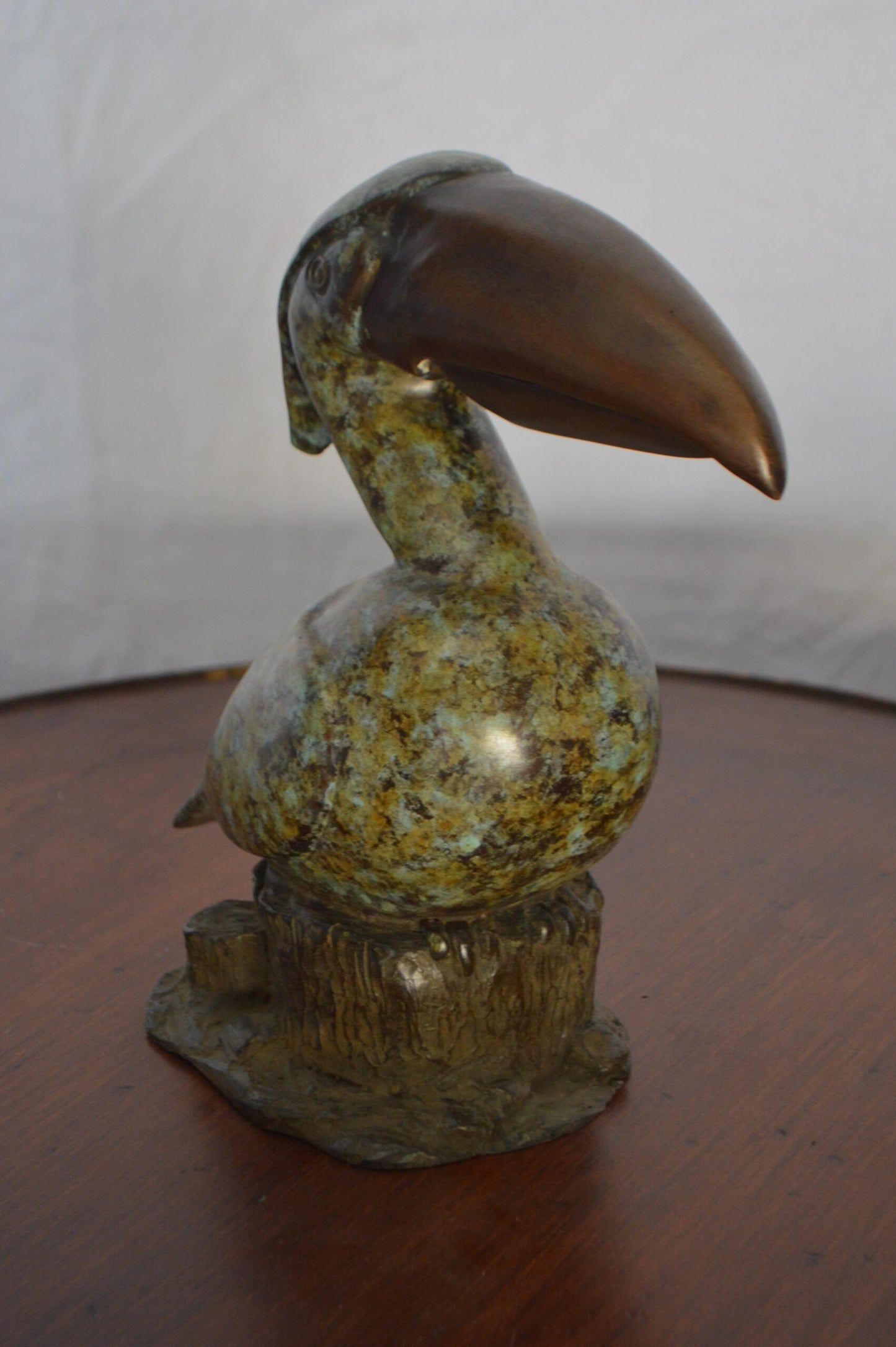 Toucan Bird Bronze Statue Fountain Small -  Size: 10"L x 5"W x 10"H.