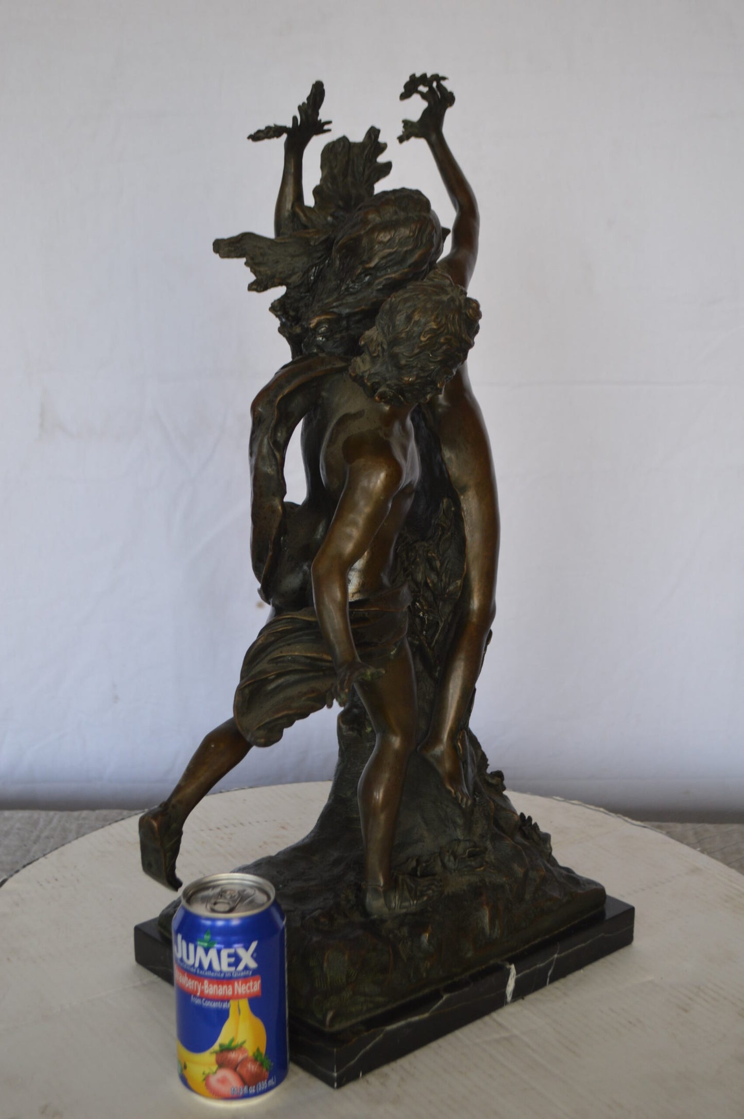 Young Lovers Bronze Statue Art Nude -  Size: 13"L x 10"W x 22"H.