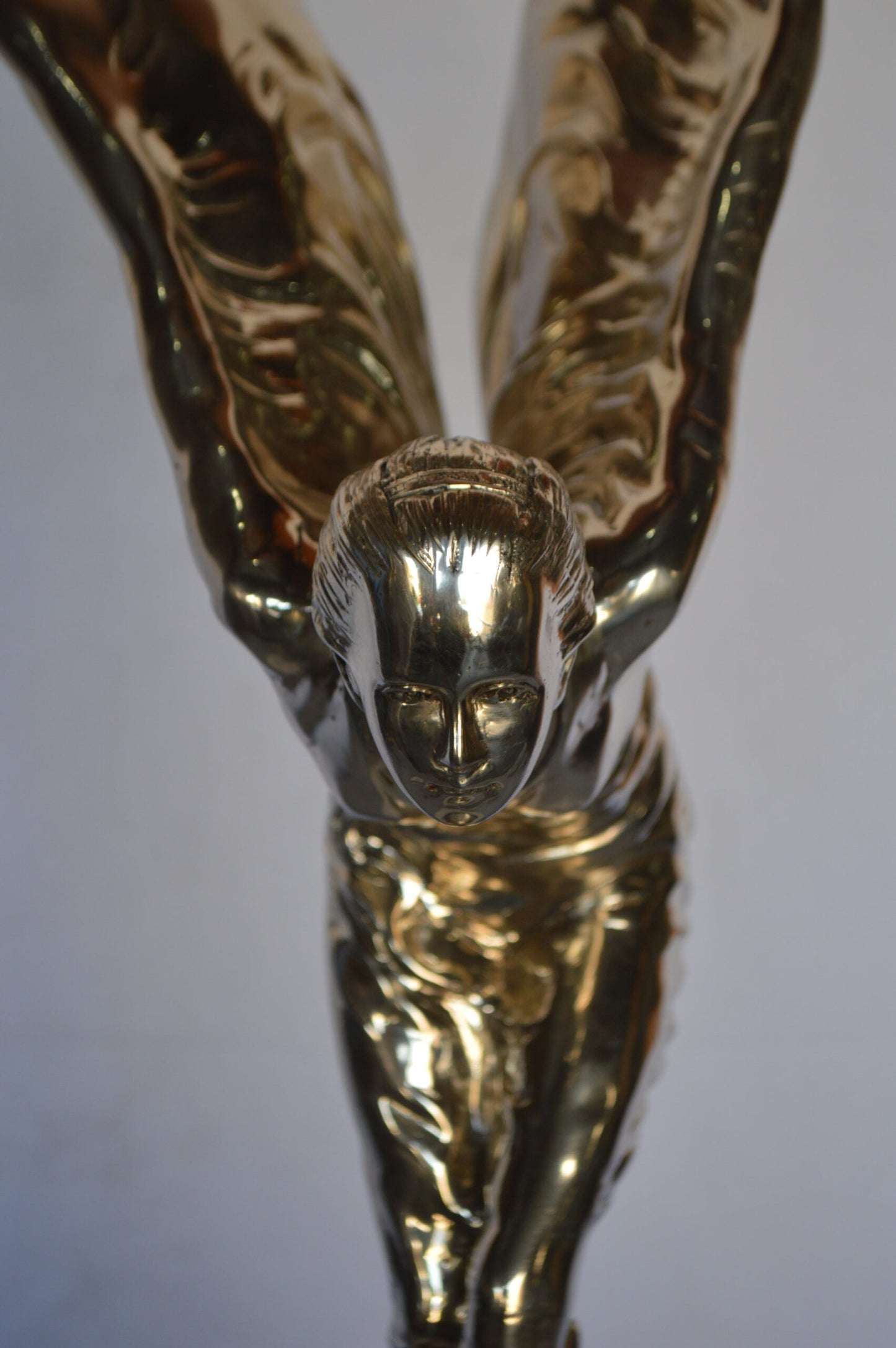 Spirit Of Ecstasy Rolls Royce Silver Bronze Statue -  Size: 14"L x 14"W x 32"H.
