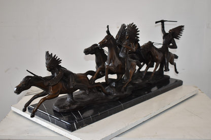 War Party Bronze Statue Replica of Carl Cauba Size: 41" x 12" x 13"H