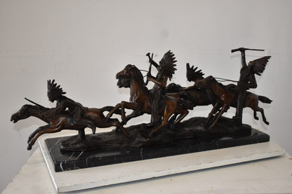 War Party Bronze Statue Replica of Carl Cauba Size: 41" x 12" x 13"H