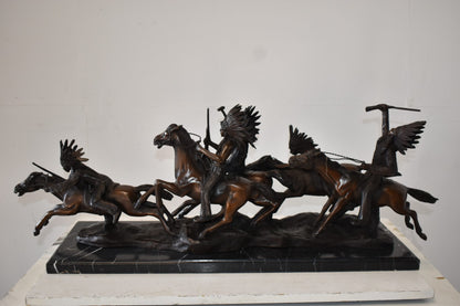 War Party Bronze Statue Replica of Carl Cauba Size: 41" x 12" x 13"H