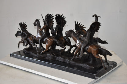 War Party Bronze Statue Replica of Carl Cauba Size: 41" x 12" x 13"H
