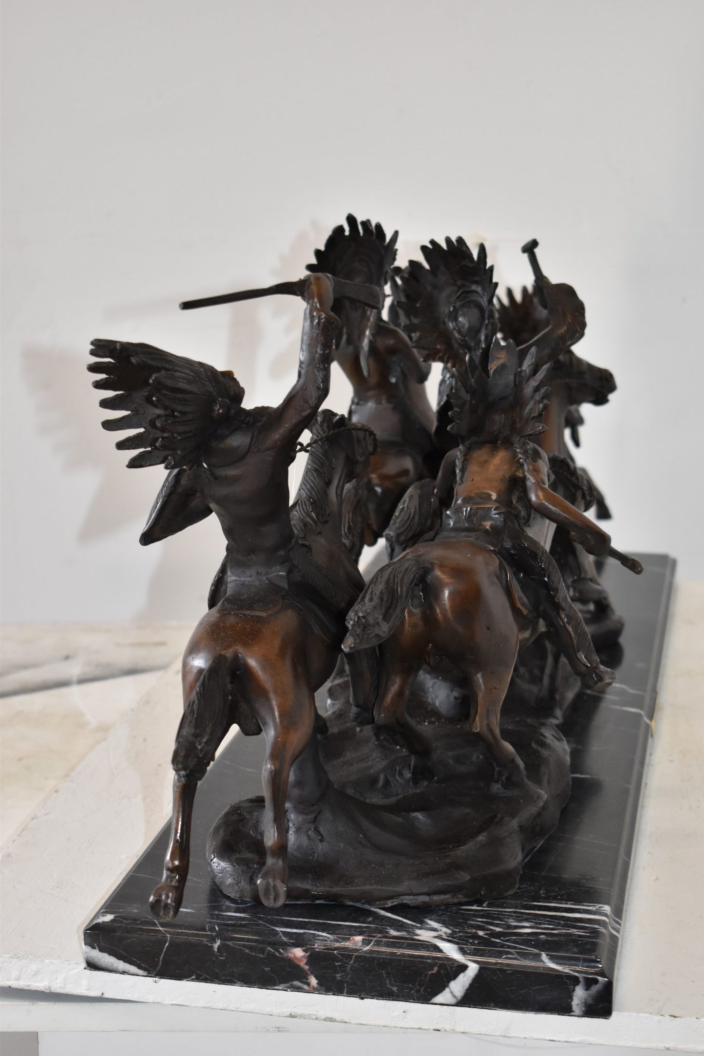 War Party Bronze Statue Replica of Carl Cauba Size: 41" x 12" x 13"H