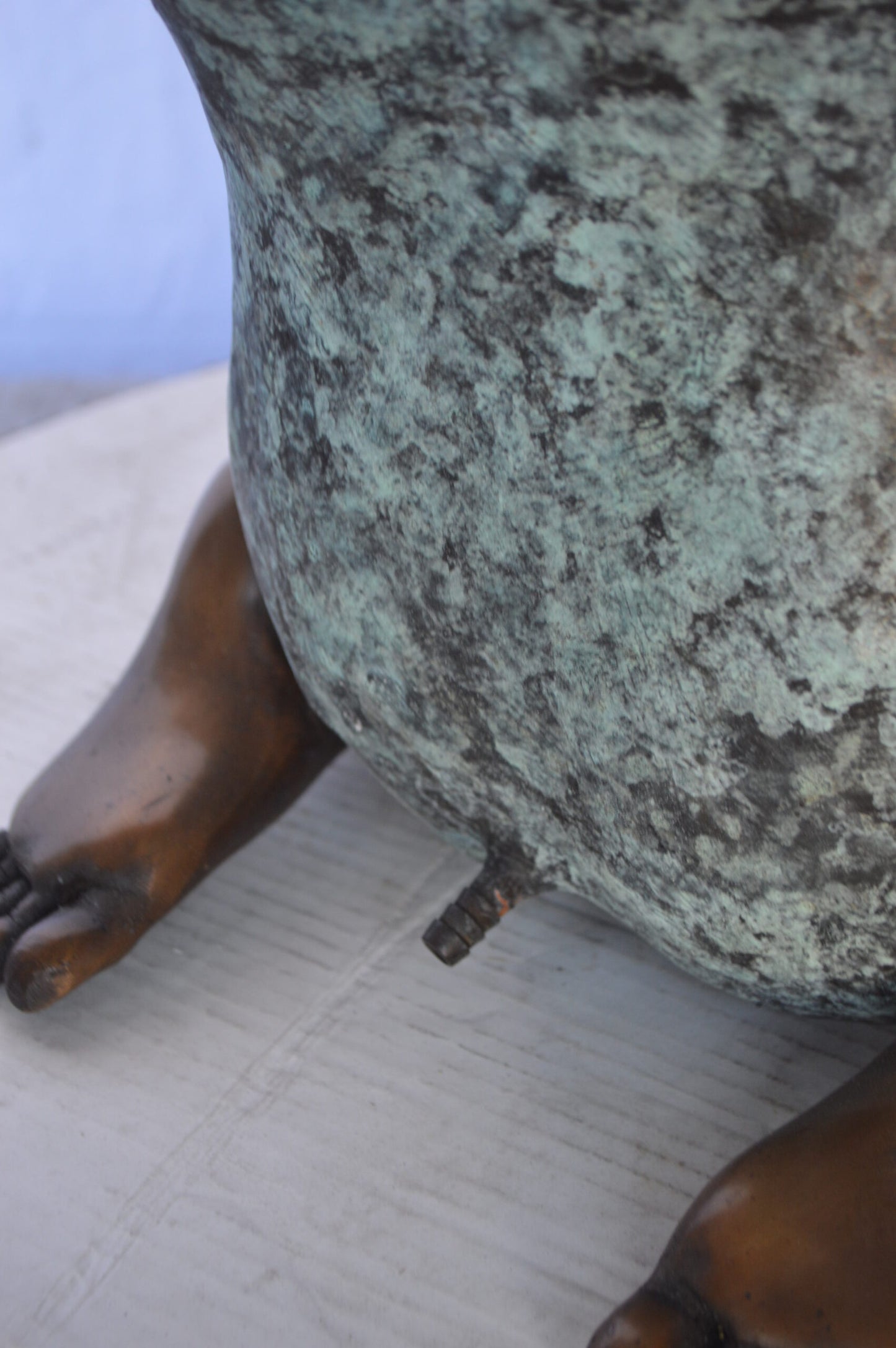 Sitting Girl Holding Shell Bronze Statue Fountain -  Size: 32"L x 22"W x 25"H.