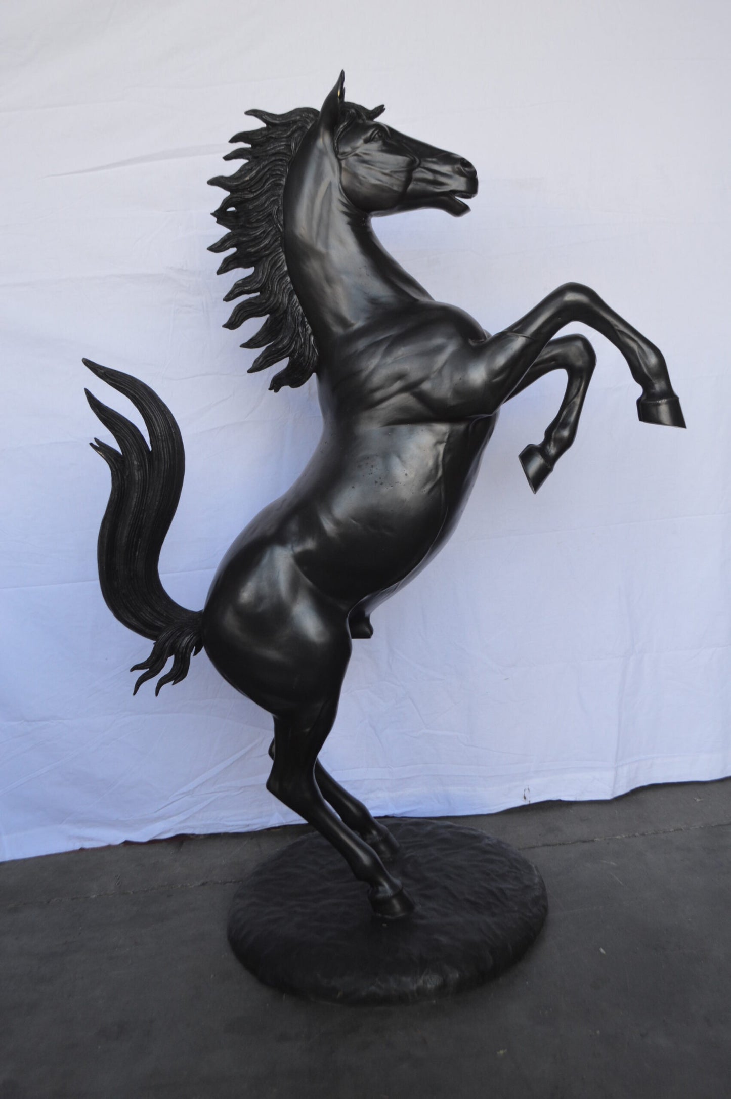 Ferrari Horse Bronze Statue Large -  Size: 26"L x 42"W x 61"H.
