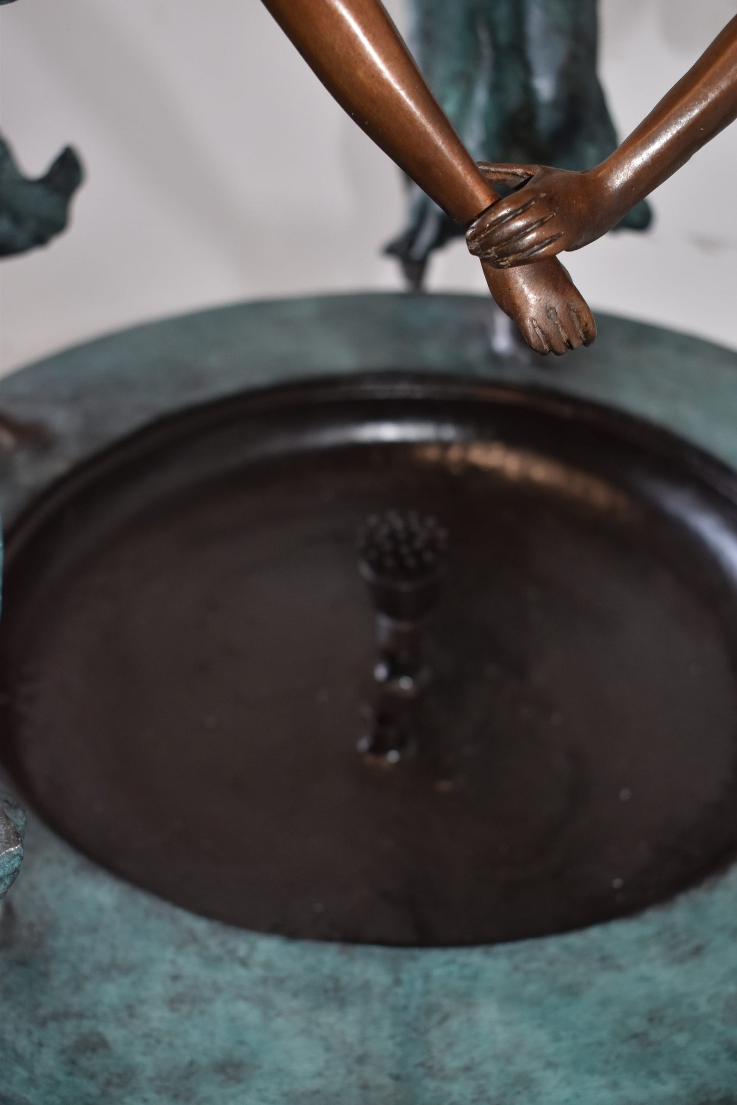 Four Ladies Dancing on A Tray Bronze Fountain Size: 27" x 27" x 52"H
