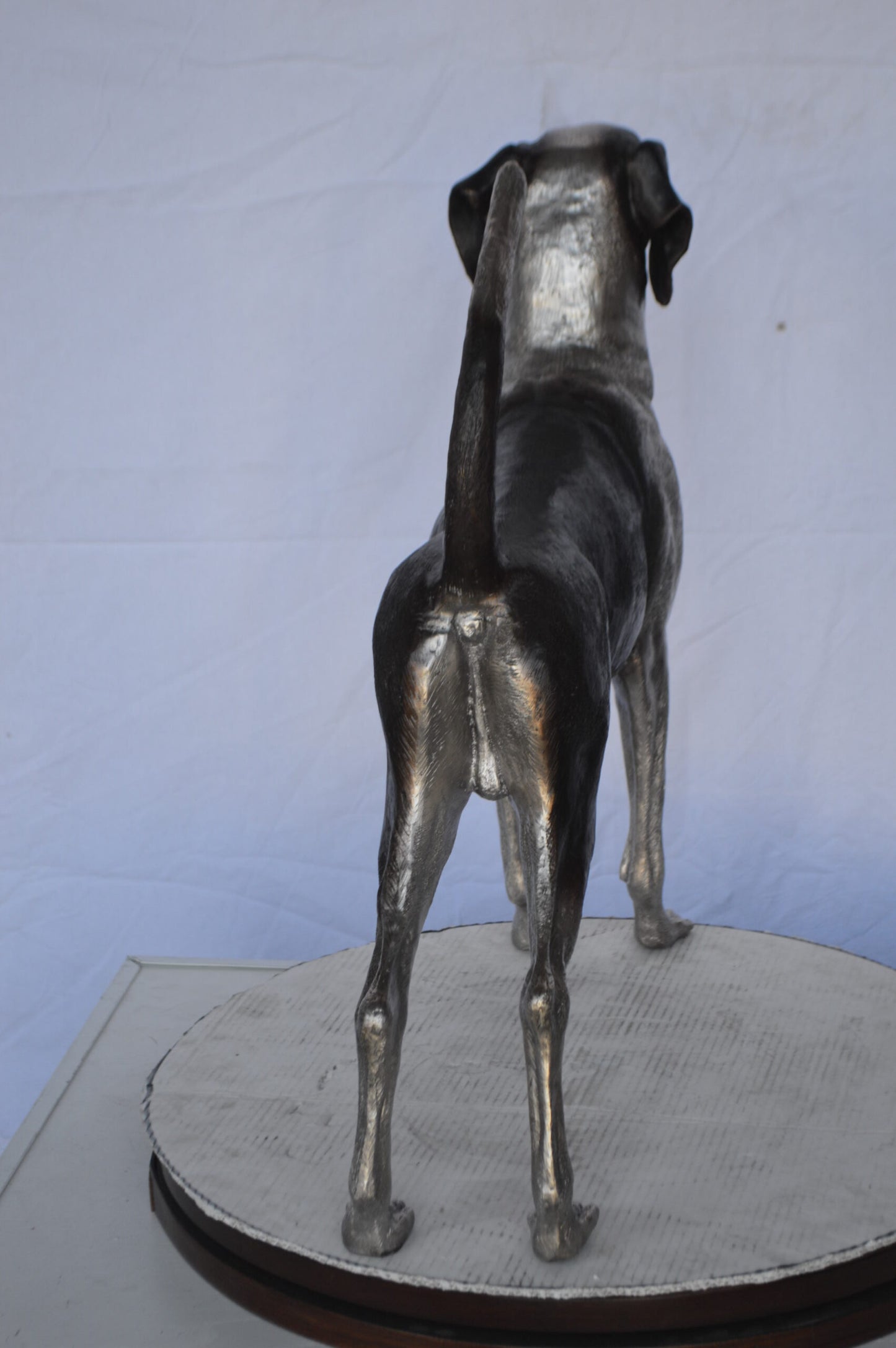 Foxhound Dog Bronze Statue -  Size: 31"L x 7"W x 24"H.