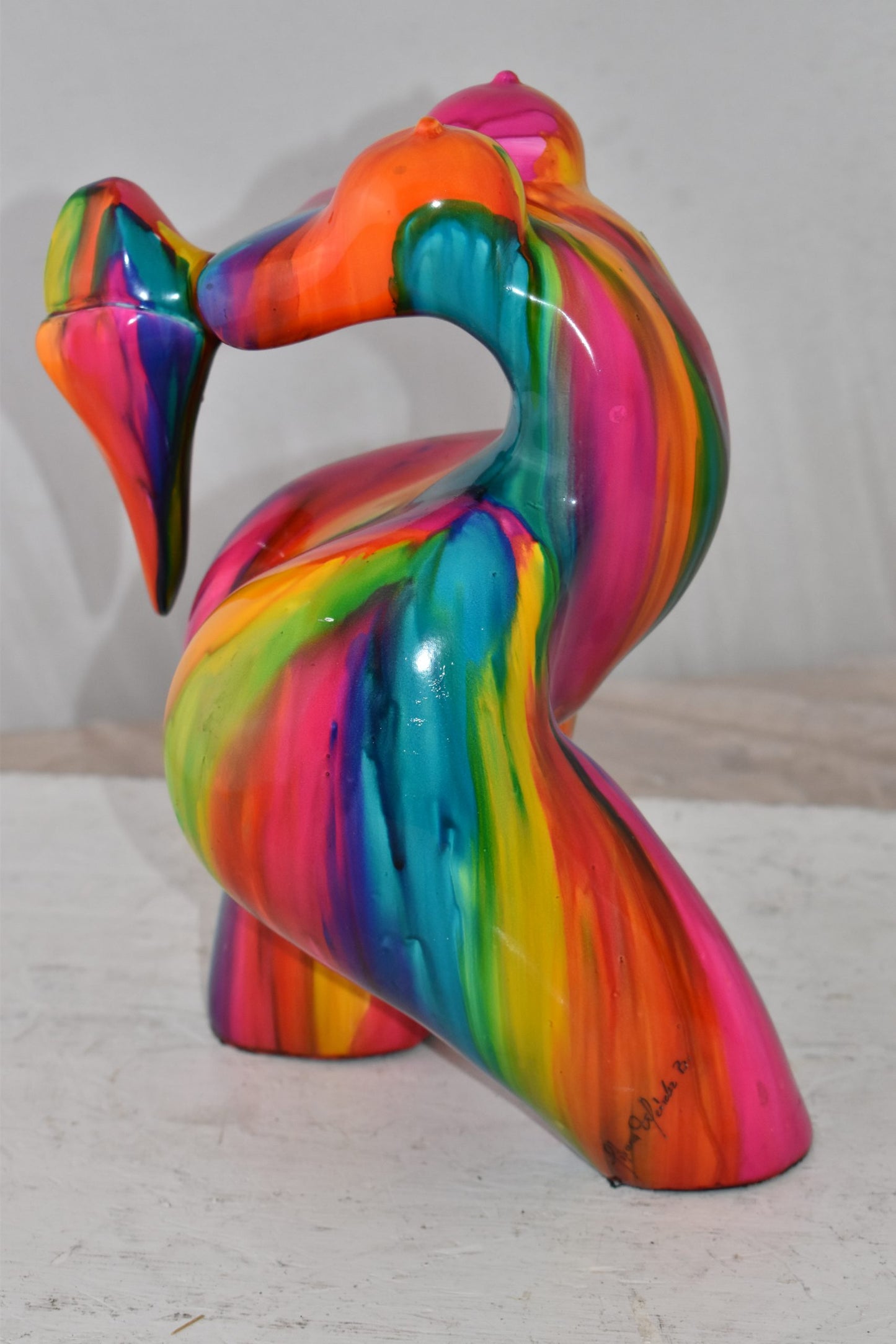 Relaxing By Liliana Mendez Modern Art Nude Bronze Statue Size: 11" x 8" x 13"H