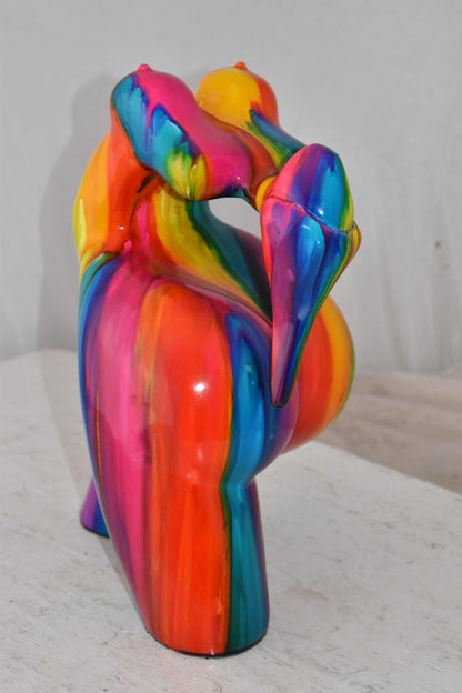 Relaxing By Liliana Mendez Modern Art Nude Bronze Statue Size: 11" x 8" x 13"H