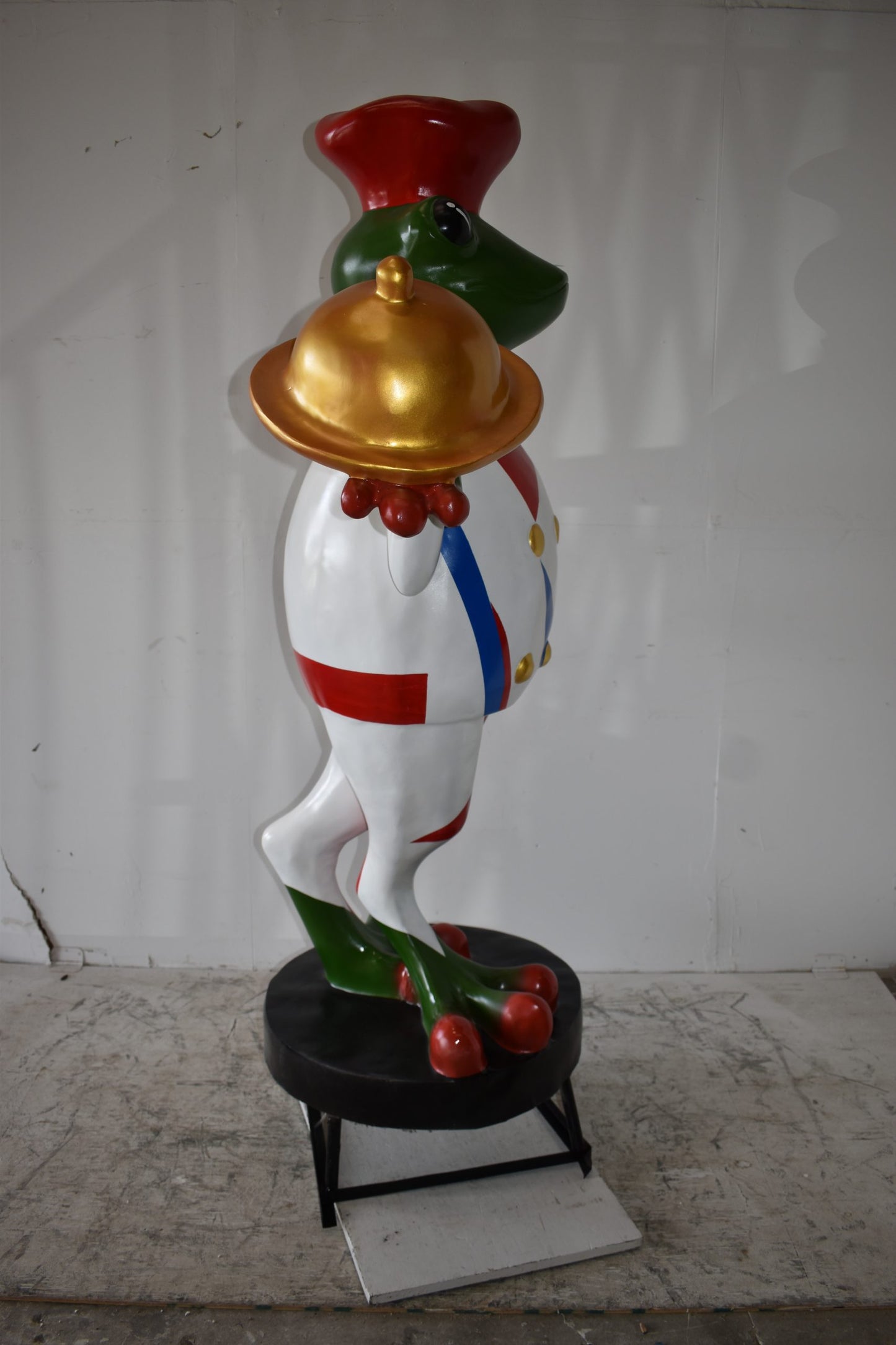 Giant Frog Chef Made of Resin Good for Outdoors Size: 41" x 30" x 70"H