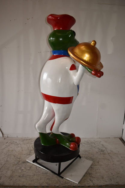 Giant Frog Chef Made of Resin Good for Outdoors Size: 41" x 30" x 70"H