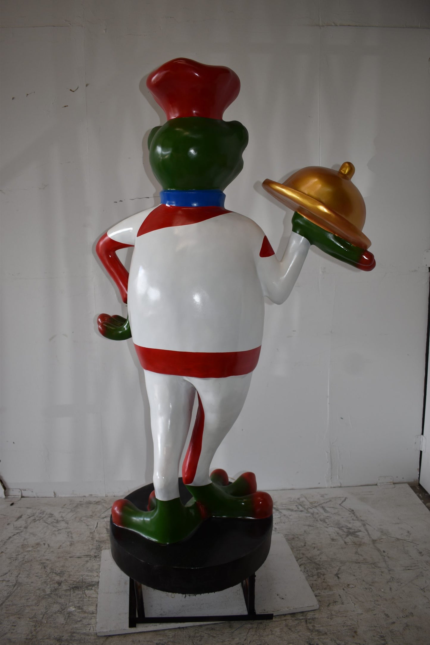 Giant Frog Chef Made of Resin Good for Outdoors Size: 41" x 30" x 70"H