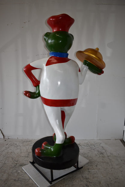 Giant Frog Chef Made of Resin Good for Outdoors Size: 41" x 30" x 70"H