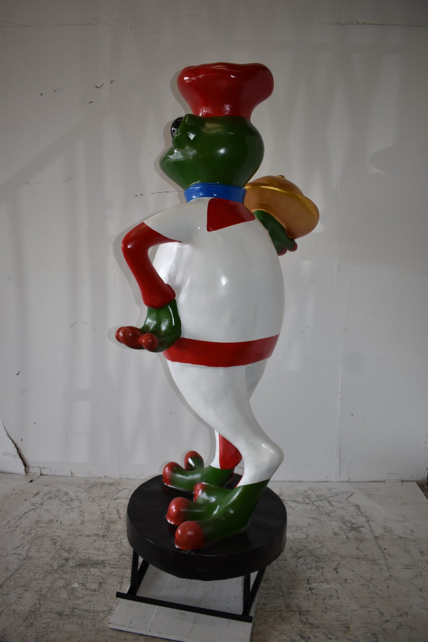 Giant Frog Chef Made of Resin Good for Outdoors Size: 41" x 30" x 70"H