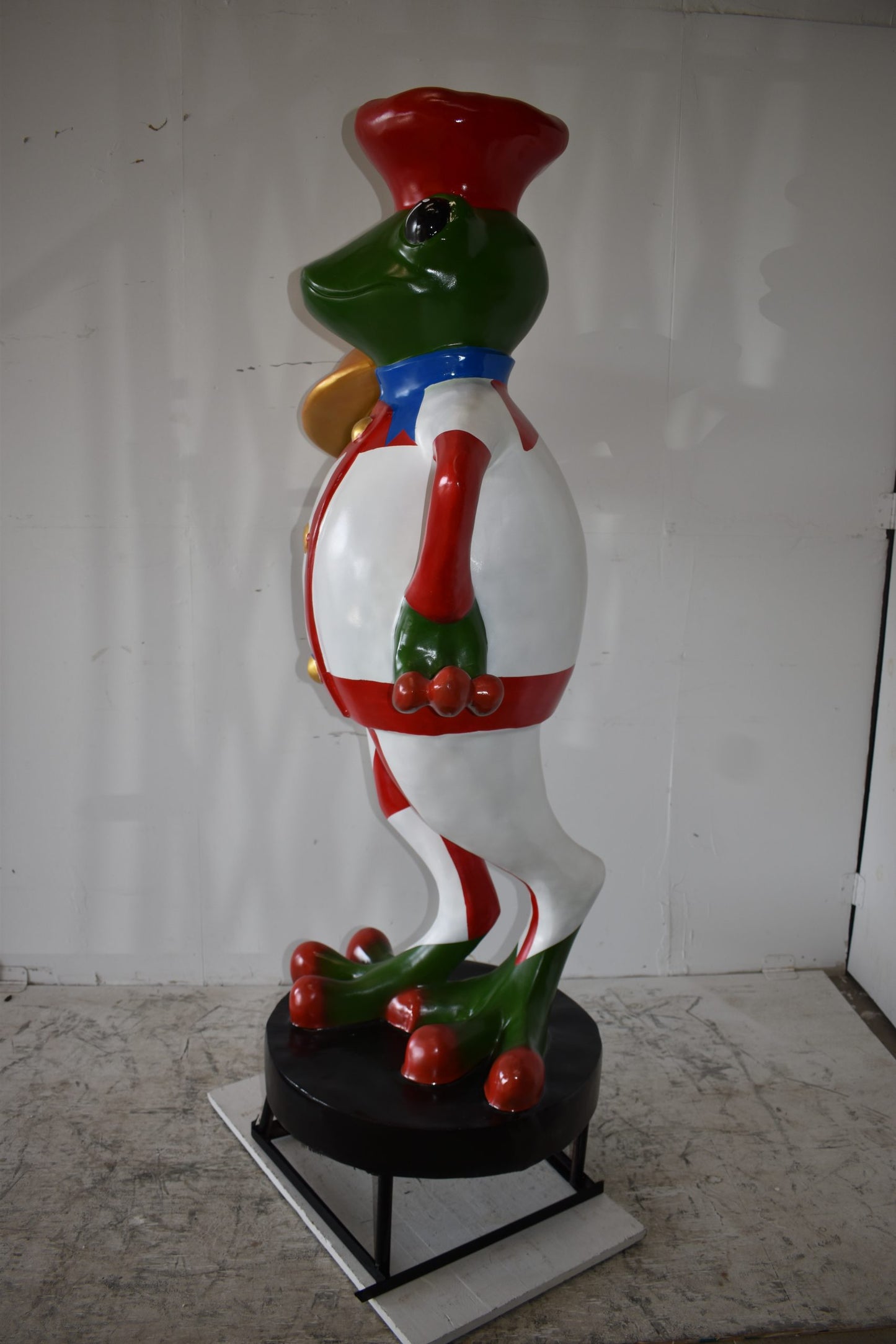 Giant Frog Chef Made of Resin Good for Outdoors Size: 41" x 30" x 70"H