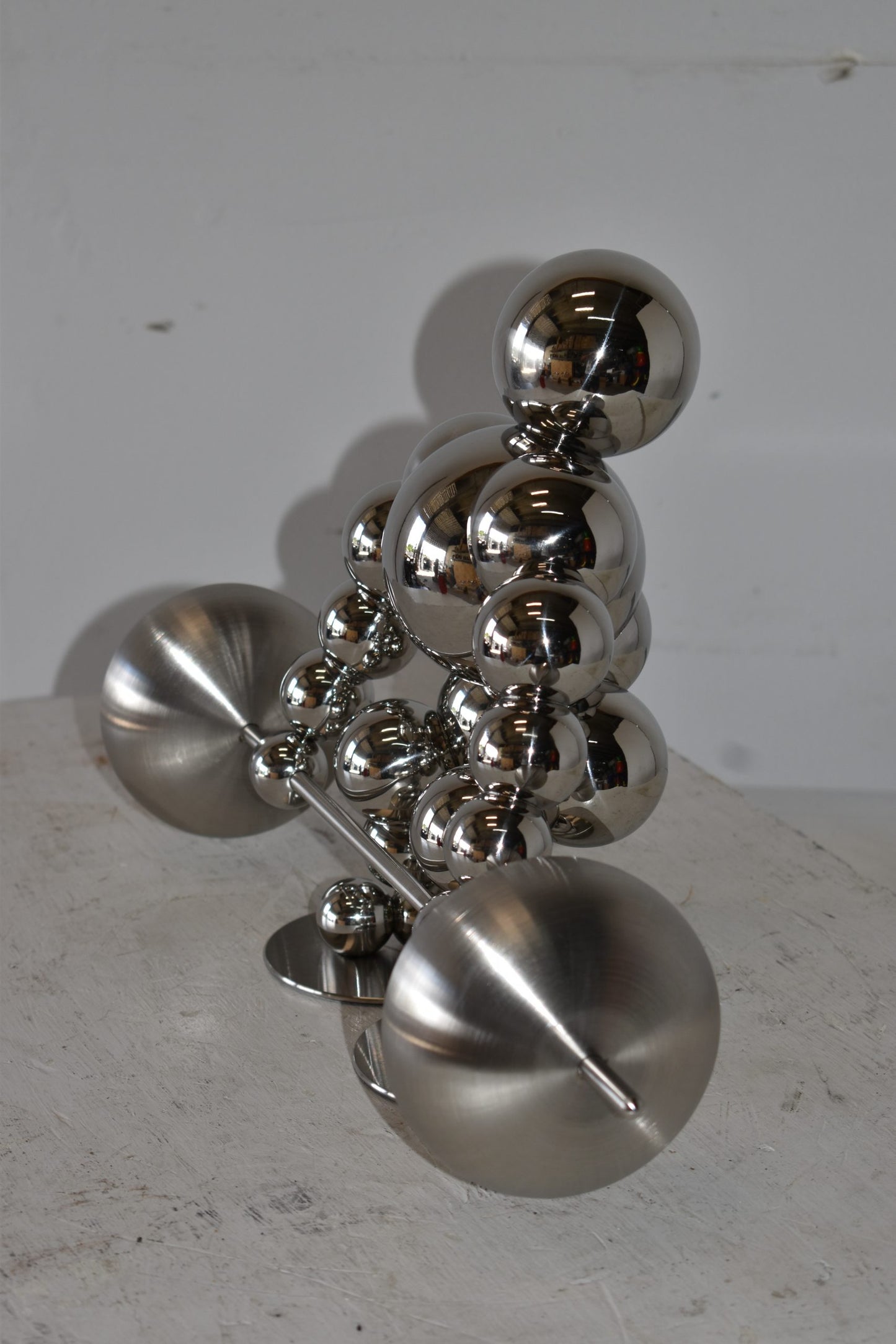 Modern Art Weightlifter First Pull Position Chrome Statue Size: 20" x 8" x 11"H