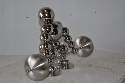 Modern Art Weightlifter First Pull Position Chrome Statue Size: 20" x 8" x 11"H