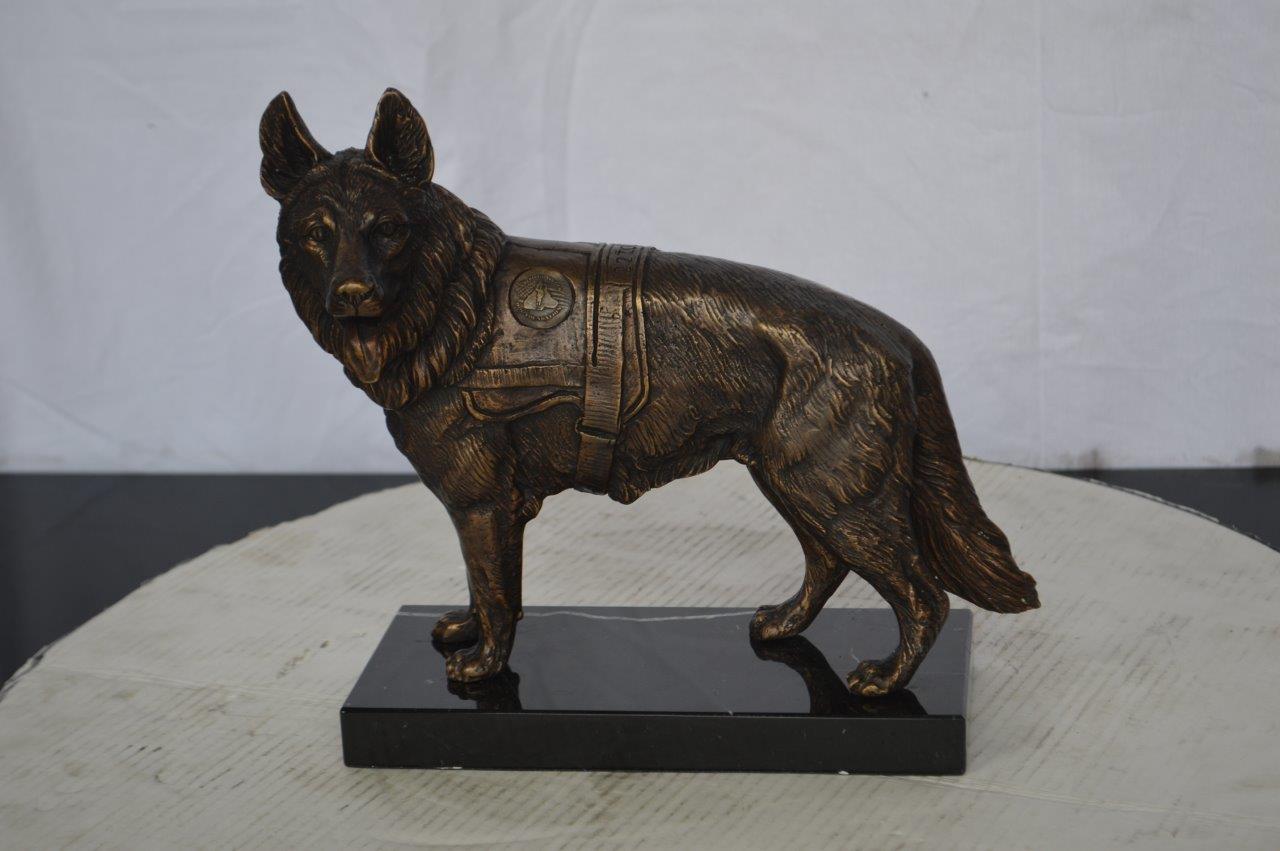 Service Dog standing -  Size: 12"L x 5"W x 12"H.