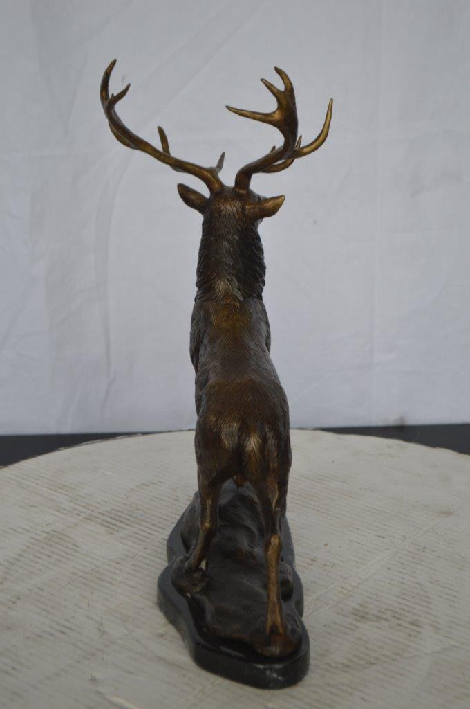 Elk Bronze Statue -  Size: 6"L x 12"W x 15"H.