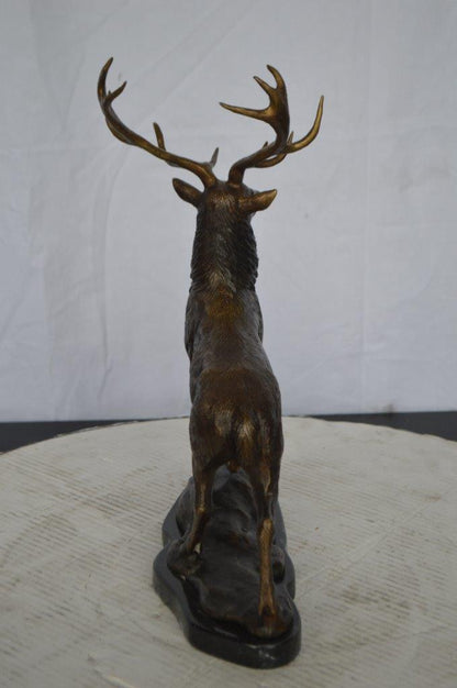 Elk Bronze Statue -  Size: 6"L x 12"W x 15"H.