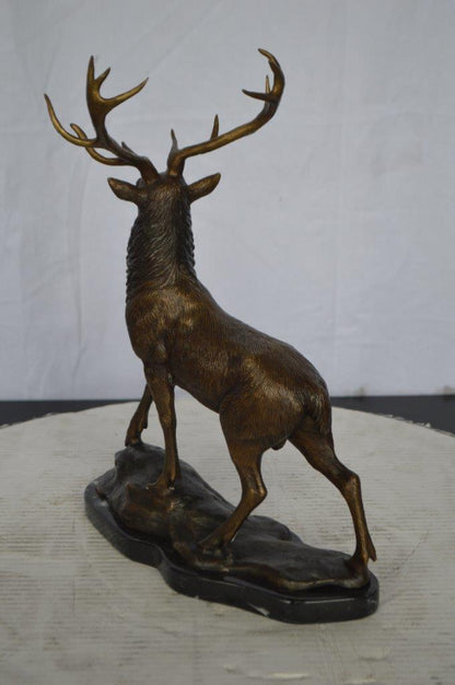 Elk Bronze Statue -  Size: 6"L x 12"W x 15"H.