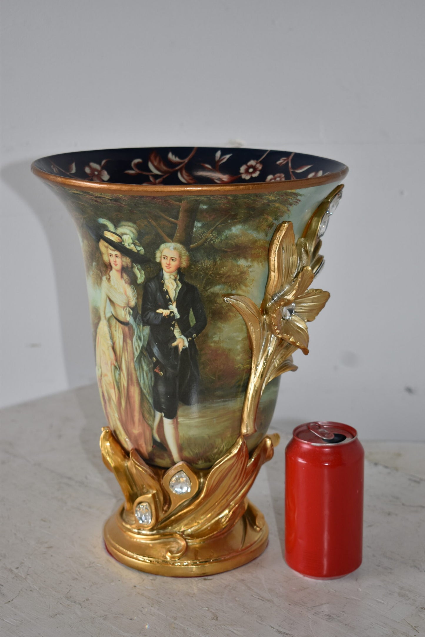 Mr and Mrs William Hallett Replica Resin Vase Size: 10" x 10" x 13"H