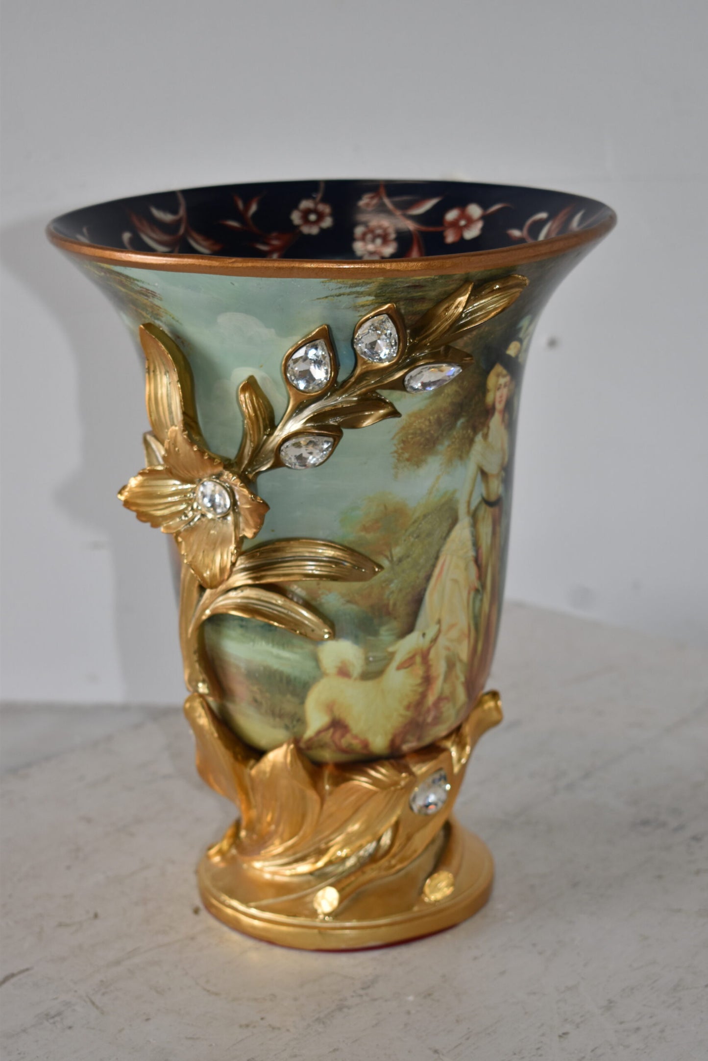 Mr and Mrs William Hallett Replica Resin Vase Size: 10" x 10" x 13"H