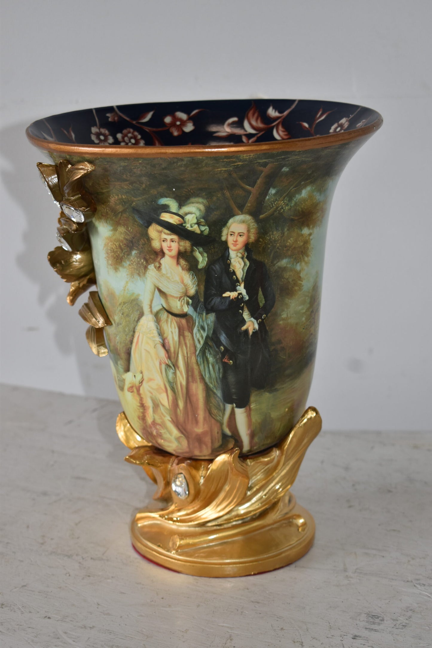 Mr and Mrs William Hallett Replica Resin Vase Size: 10" x 10" x 13"H