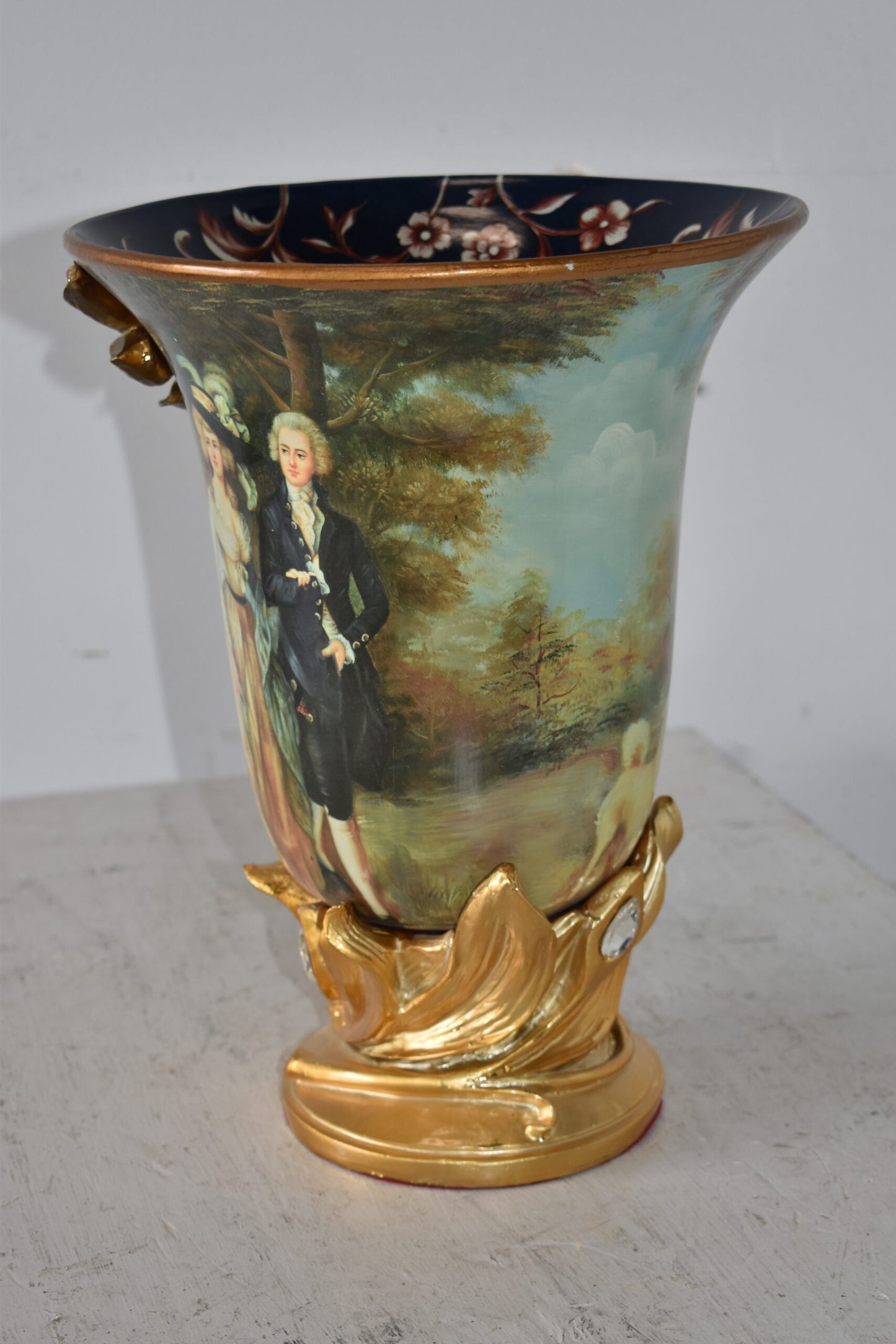 Mr and Mrs William Hallett Replica Resin Vase Size: 10" x 10" x 13"H