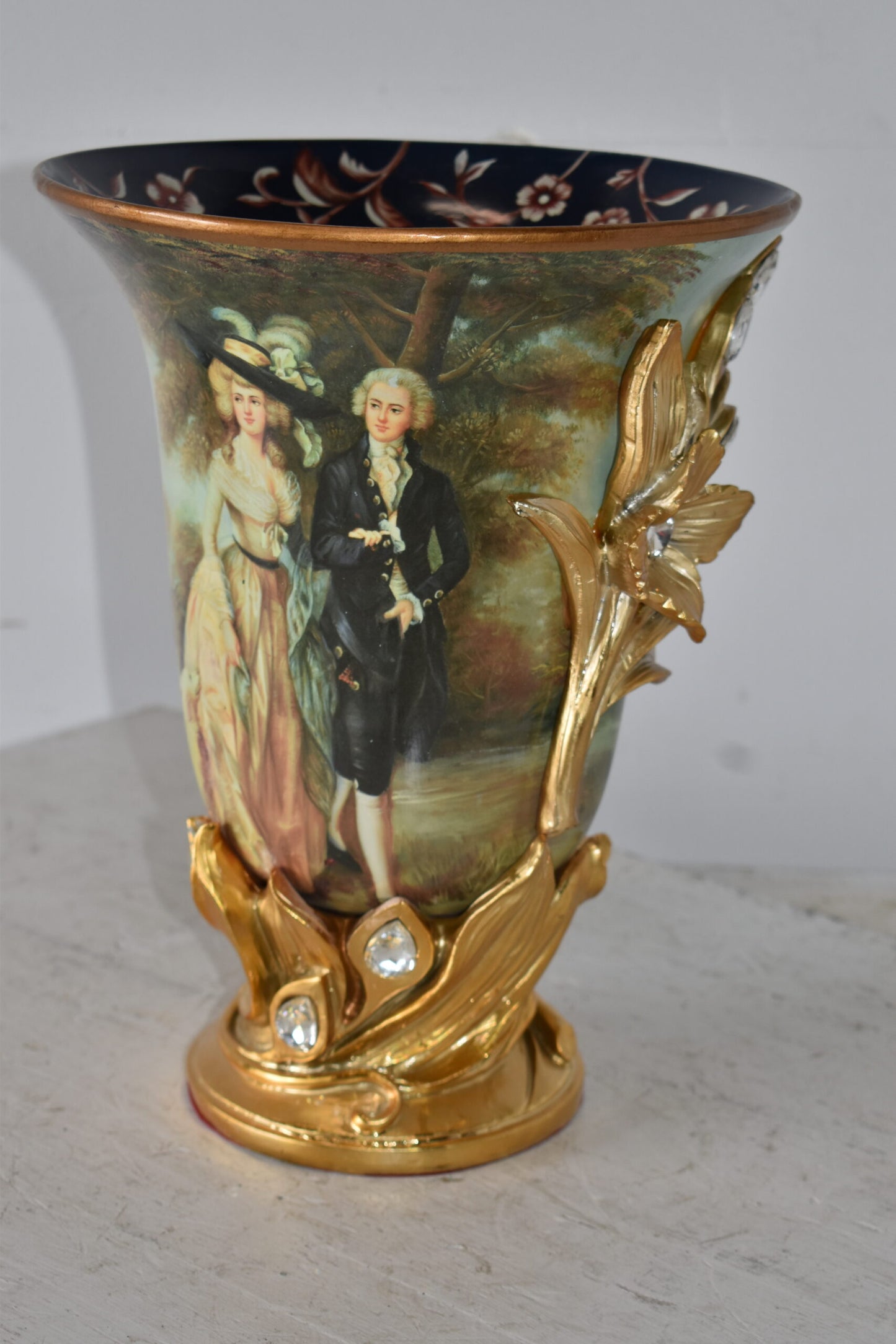 Mr and Mrs William Hallett Replica Resin Vase Size: 10" x 10" x 13"H