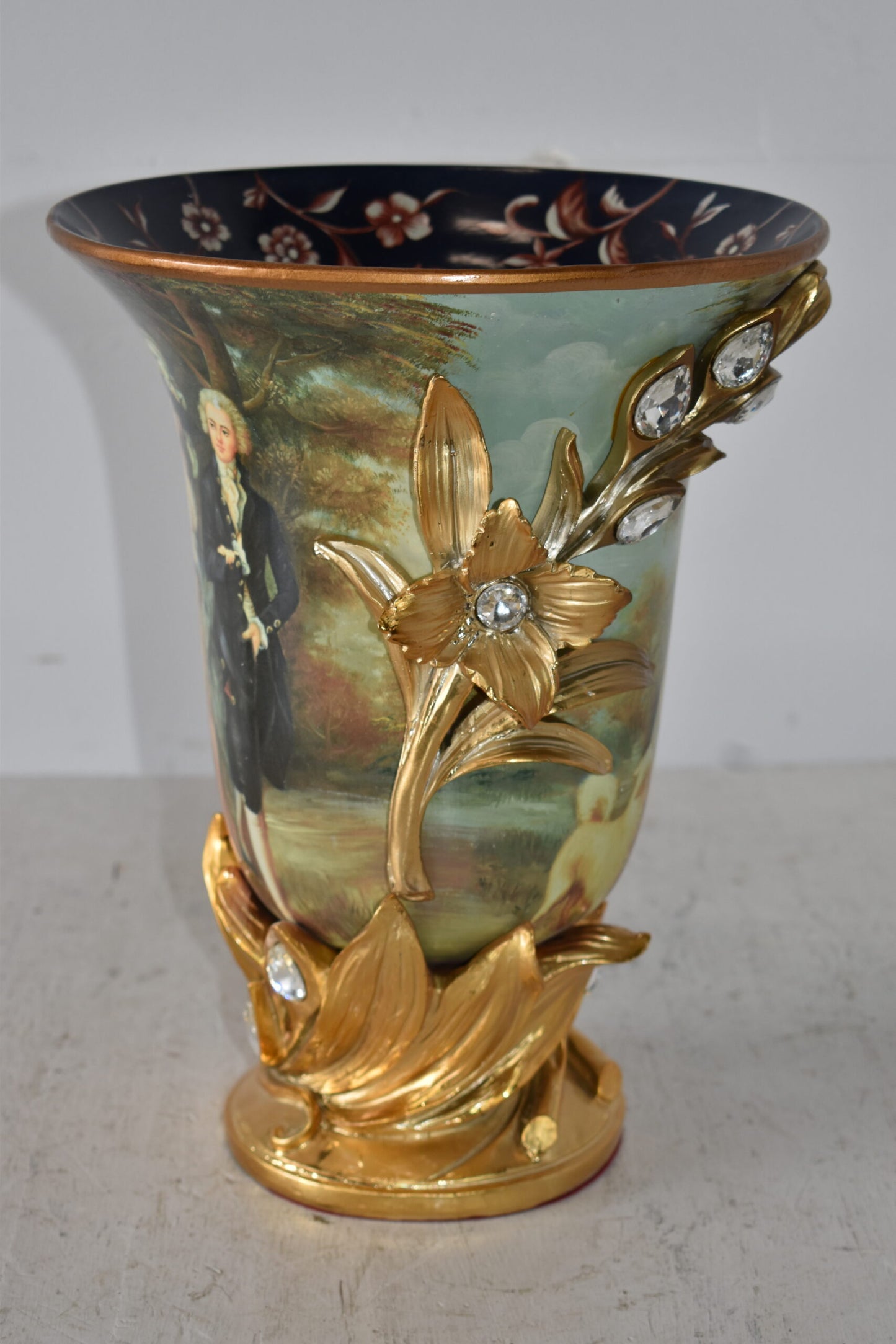 Mr and Mrs William Hallett Replica Resin Vase Size: 10" x 10" x 13"H