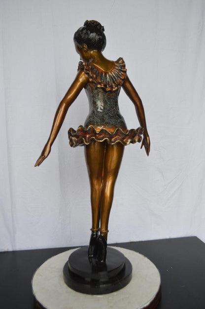 Ballet Dancer on Tippy Toes Bronze Statue -  Size: 25"L x 14"W x 47"H.