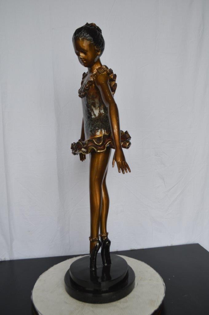 Ballet Dancer on Tippy Toes Bronze Statue -  Size: 25"L x 14"W x 47"H.